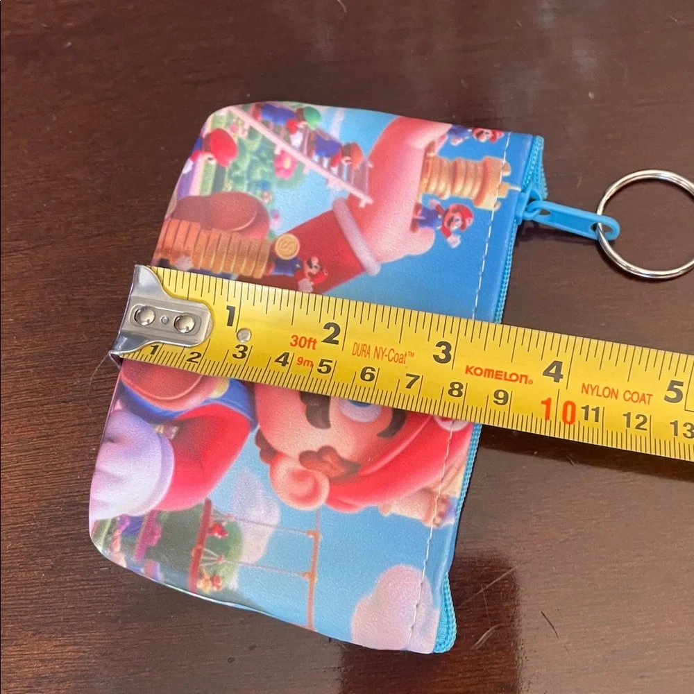 Super Mario Coin Pouches Set of 6 with key ring zips closed nwt